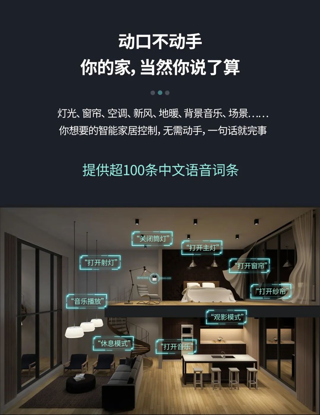 視聲發(fā)布首款支持按鍵+觸屏+語音控制交互的KNX智能面板